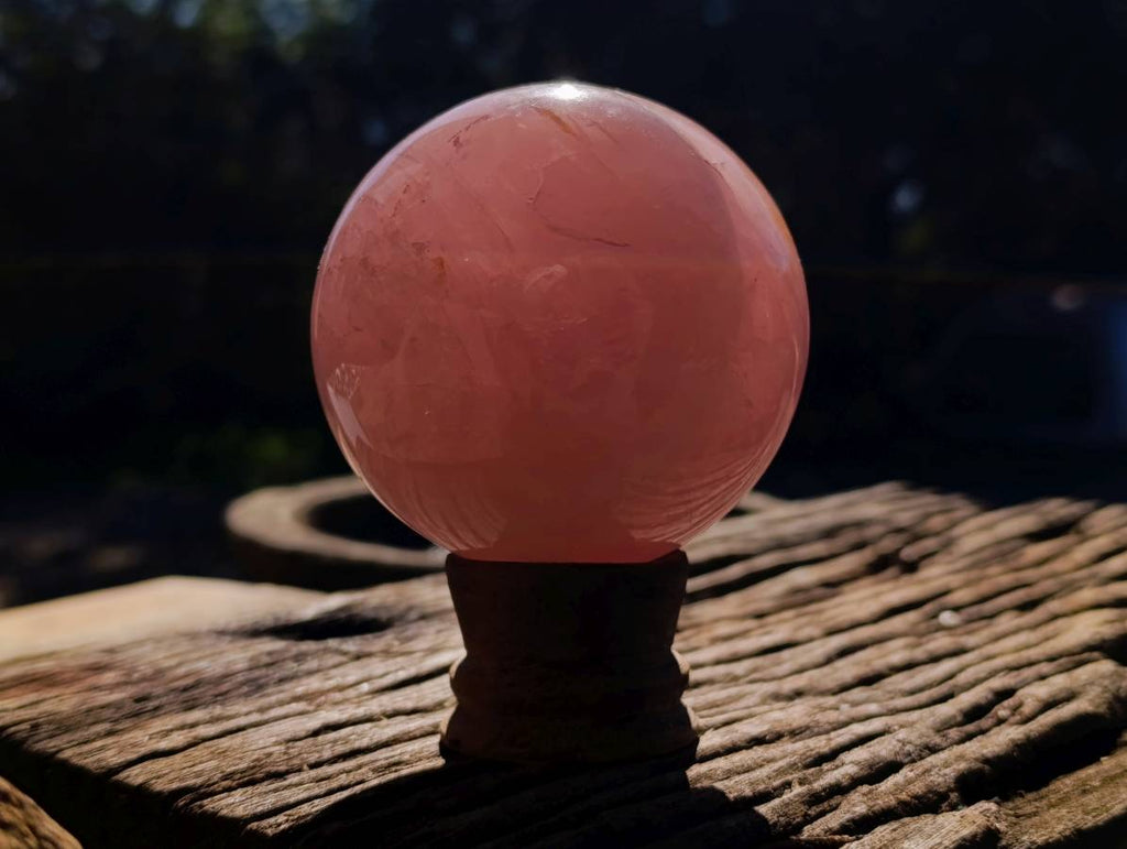 Polished Star Gemmy Rose Quartz Spheres x 2 From Madagascar - Toprock Gemstones and Minerals 