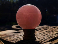 Polished Star Gemmy Rose Quartz Spheres x 2 From Madagascar
