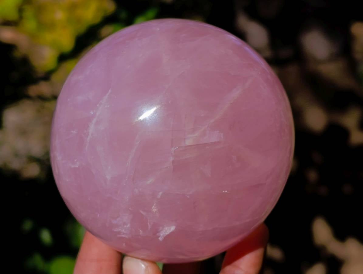 Polished Star Gemmy Rose Quartz Spheres x 2 From Madagascar - Toprock Gemstones and Minerals 