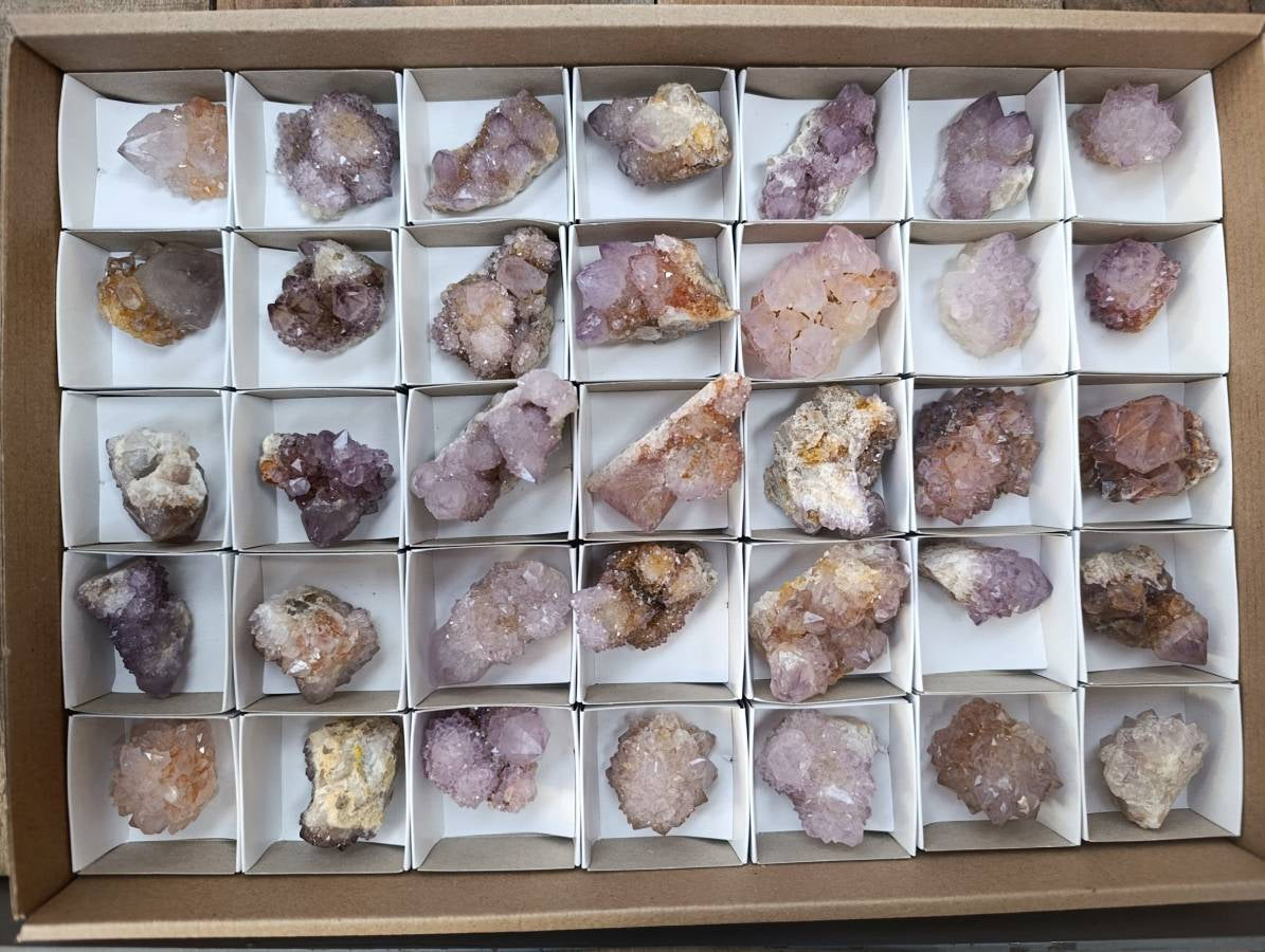 Natural Mixed Spirit Quartz Crystals x 35 From South Africa - Toprock Gemstones and Minerals 