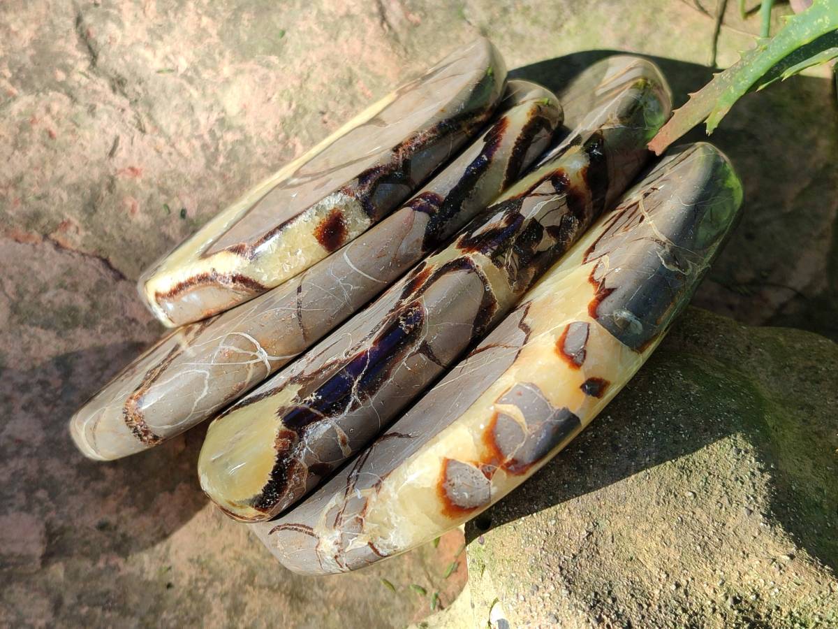 Polished Septerye Slices x 4 From Madagascar - Toprock Gemstones and Minerals 