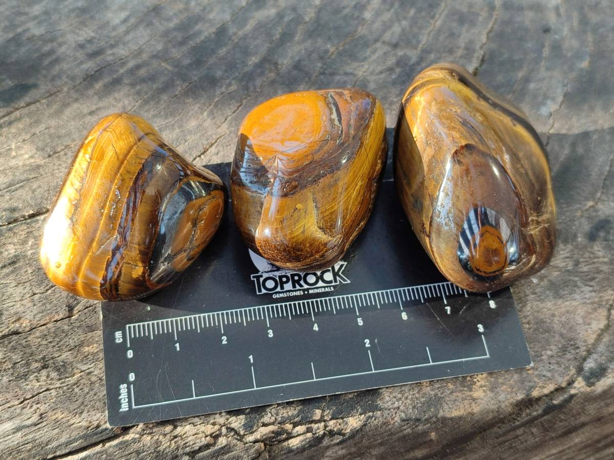 Polished Tiger's Eye Tumbled Stones x 35 From Prieska, South Africa - Toprock Gemstones and Minerals 