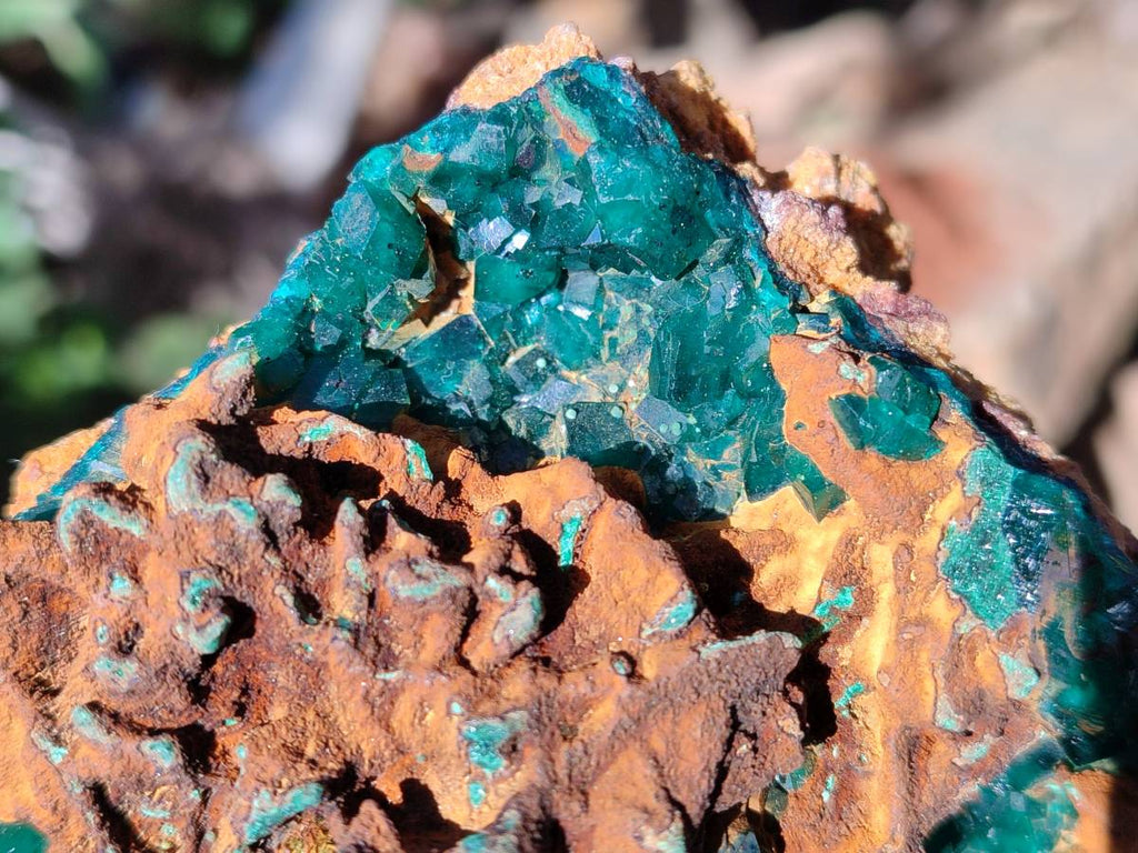 Natural Dioptase on Dolomite Matrix Specimens x 2 From Likasi, Congo - Toprock Gemstones and Minerals 