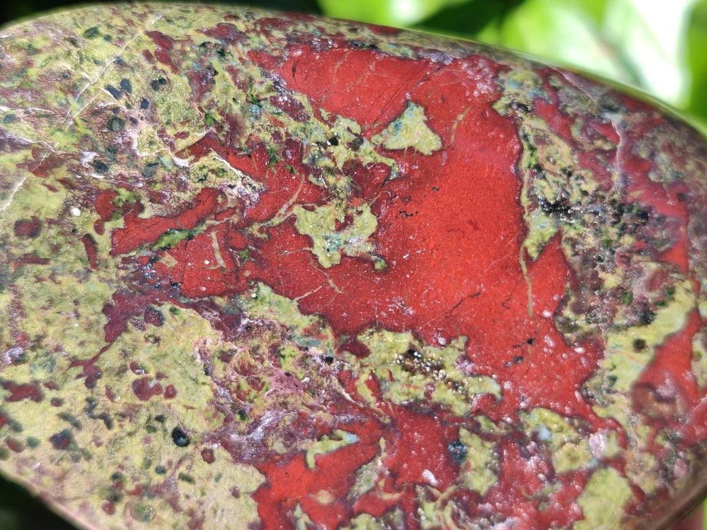 Polished Bastite Dragons Blood Standing Free Forms x 2 From Tshipise, South Africa - Toprock Gemstones and Minerals 