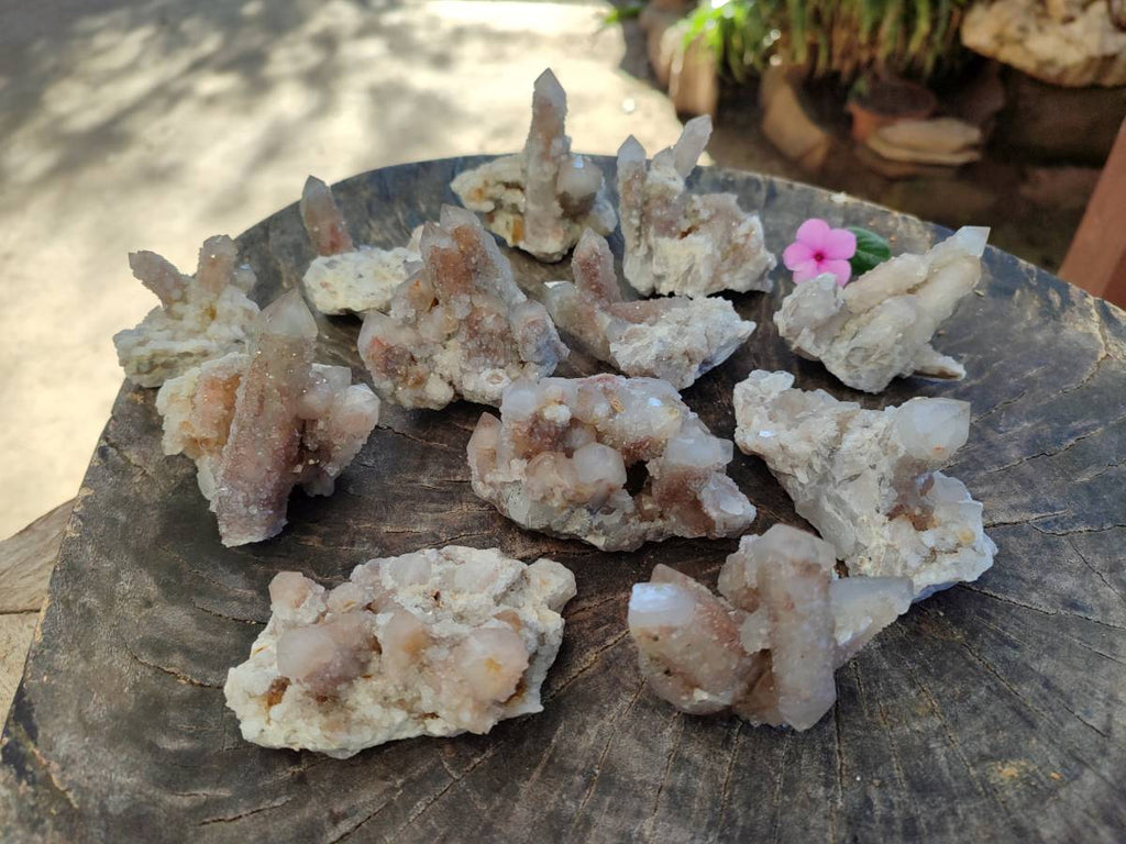 Natural Golden Limonite Fairy Spirit Quartz Clusters x 35 From Boekenhouthoek, South Africa - Toprock Gemstones and Minerals 