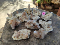 Natural Golden Limonite Fairy Spirit Quartz Clusters x 35 From Boekenhouthoek, South Africa