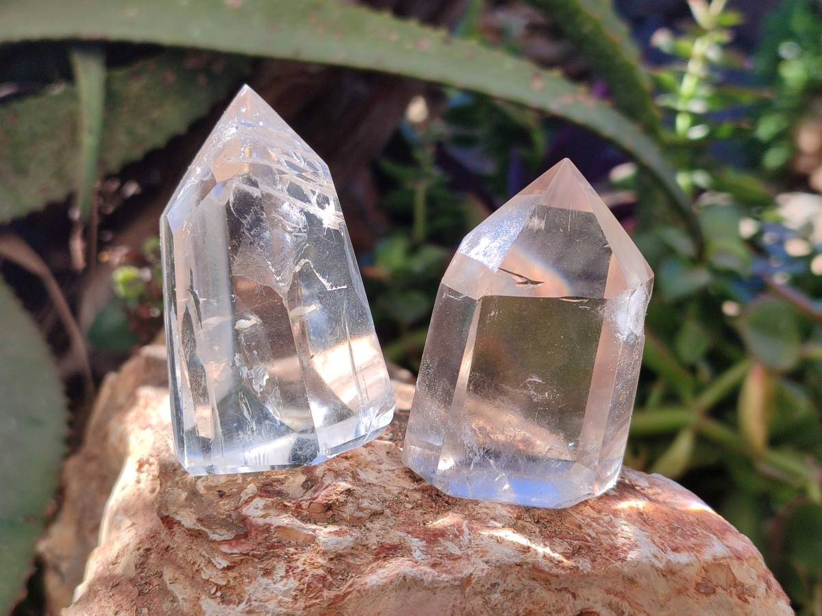 Polished Clear Quartz Crystals x 12 From Madagascar - Toprock Gemstones and Minerals 