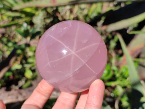 Polished Rose Quartz Spheres x 2 Madagascar