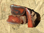 Polished On One Side Red Sashe River Agate Nodules x 20 From Zimbabwe - Toprock Gemstones and Minerals 