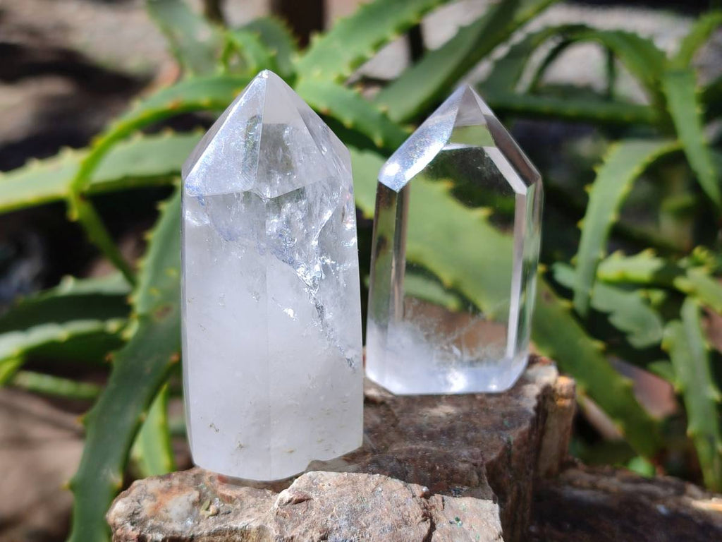 Polished Clear Quartz Crystals x 12 From Madagascar - Toprock Gemstones and Minerals 