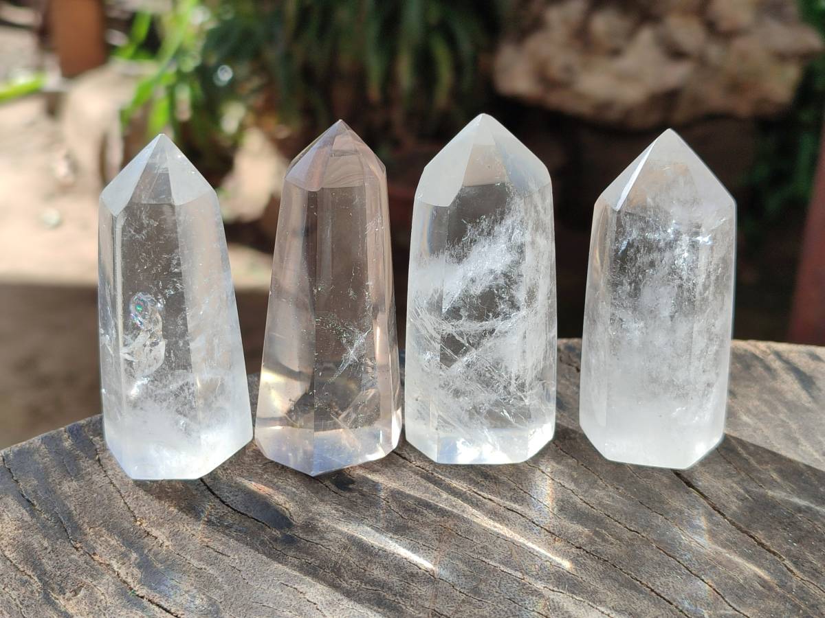 Polished Clear Quartz Crystals x 12 From Madagascar - Toprock Gemstones and Minerals 