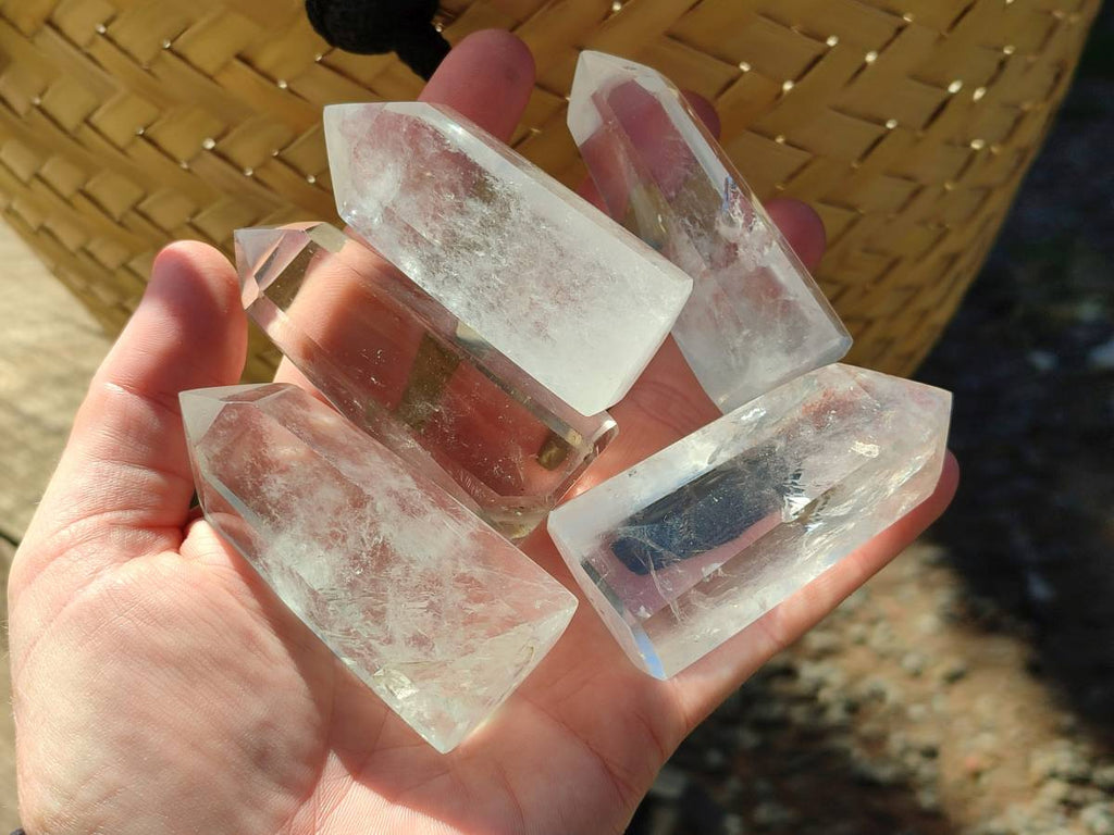 Polished Clear Quartz Crystals x 12 From Madagascar - Toprock Gemstones and Minerals 