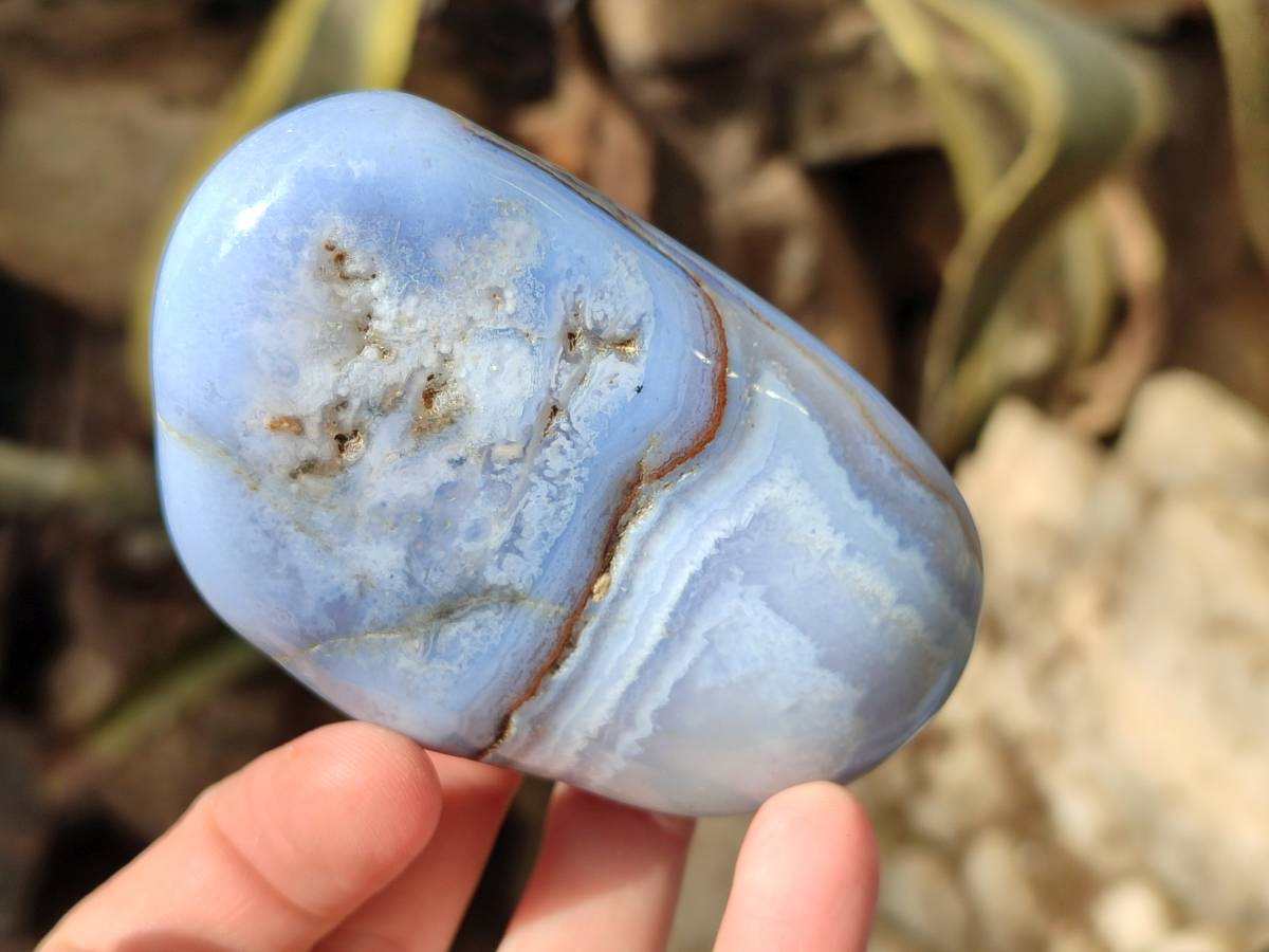 Polished Large Blue Lace Agate Free Forms x 6 From Nsanje, Malawi - Toprock Gemstones and Minerals 