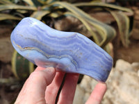 Polished Large Blue Lace Agate Free Forms x 6 From Nsanje, Malawi