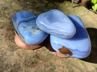Polished Large Blue Lace Agate Free Forms x 6 From Nsanje, Malawi