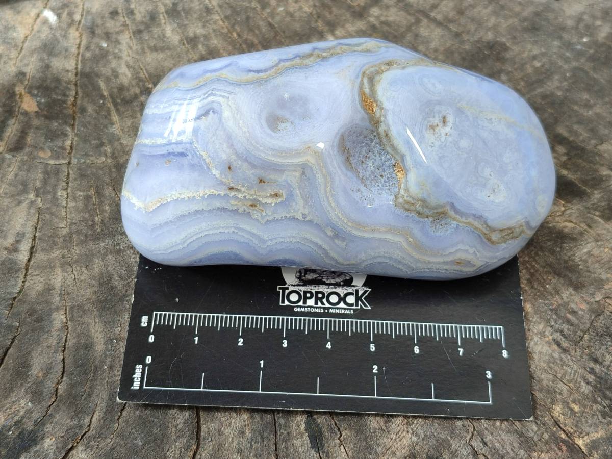 Polished Large Blue Lace Agate Free Forms x 6 From Nsanje, Malawi - Toprock Gemstones and Minerals 
