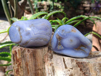 Polished Large Blue Lace Agate Free Forms x 6 From Nsanje, Malawi