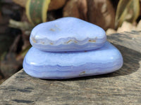 Polished Large Blue Lace Agate Free Forms x 6 From Nsanje, Malawi