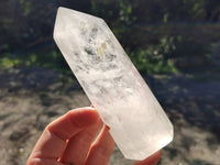 Polished Rainbow Veil Quartz Crystals x 3 From Madagascar