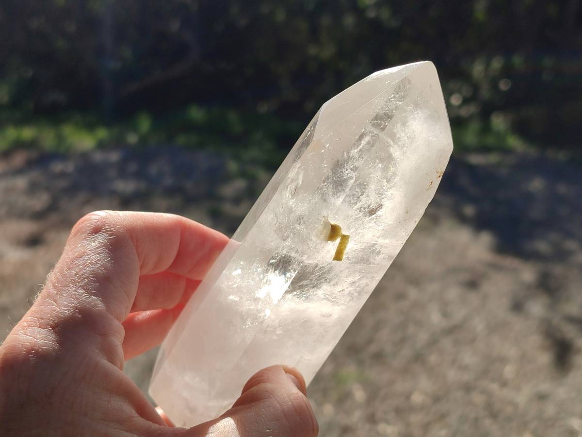 Polished Rainbow Veil Quartz Crystals x 3 From Madagascar - Toprock Gemstones and Minerals 