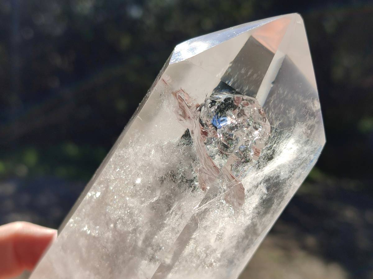 Polished Rainbow Veil Quartz Crystals x 3 From Madagascar - Toprock Gemstones and Minerals 