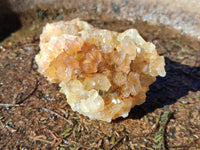 Natural Golden Limonite Quartz Clusters x 12 From Solwezi, Zambia