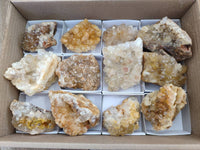Natural Golden Limonite Quartz Clusters x 12 From Solwezi, Zambia