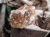 Natural Golden Limonite Quartz Clusters x 12 From Solwezi, Zambia