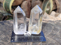 Polished Rainbow Veil Clear Quartz Crystals x 12 From Madagascar - Toprock Gemstones and Minerals 