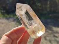Polished Rainbow Veil Clear Quartz Crystals x 12 From Madagascar - Toprock Gemstones and Minerals 