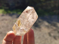 Polished Rainbow Veil Clear Quartz Crystals x 12 From Madagascar - Toprock Gemstones and Minerals 