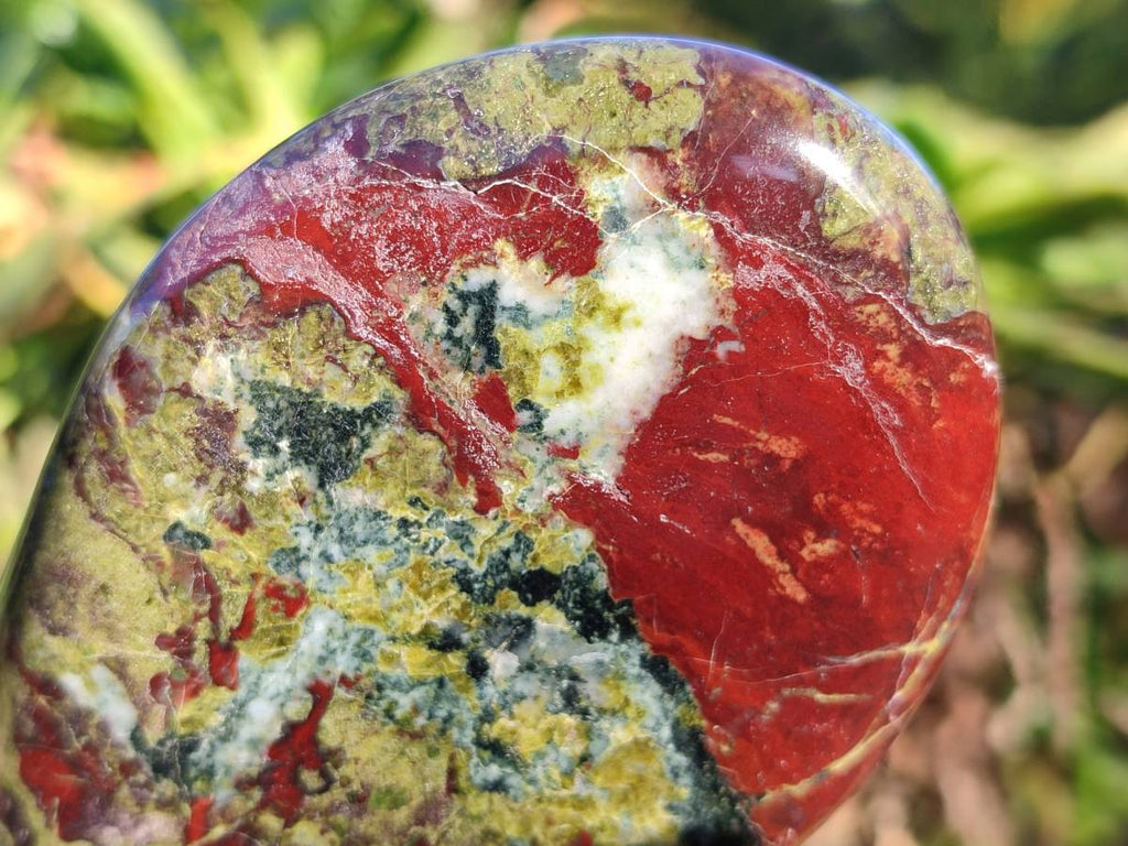 Polished Bastite Dragons Blood Stone Standing Free Forms x 2 From Tshipise, South Africa - Toprock Gemstones and Minerals 