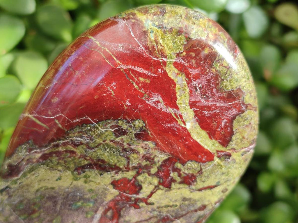 Polished Bastite Dragons Blood Stone Standing Free Forms x 2 From Tshipise, South Africa - Toprock Gemstones and Minerals 