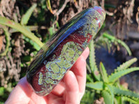 Polished Bastite Dragons Blood Stone Standing Free Forms x 2 From Tshipise, South Africa - Toprock Gemstones and Minerals 