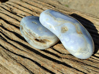Polished Large Blue Lace Agate Tumbled Stones x 6 From Nsanje, Malawi