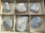 Polished Large Blue Lace Agate Tumbled Stones x 6 From Nsanje, Malawi - Toprock Gemstones and Minerals 