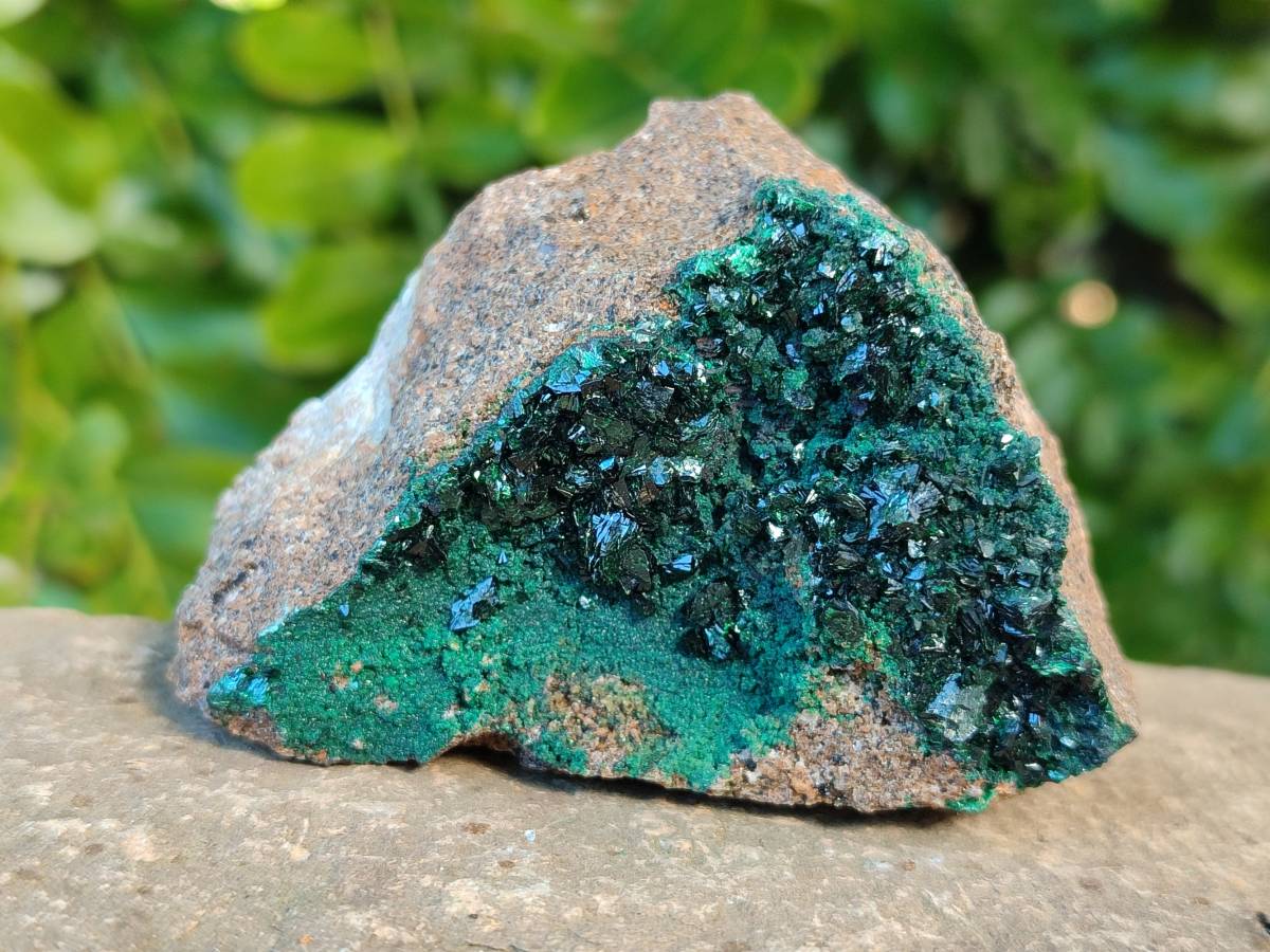 Natural Super Rare Crystalline Malachite on Dolomite Matrix Specimens x 6 From Tenke Fungurume, Congo - Toprock Gemstones and Minerals 