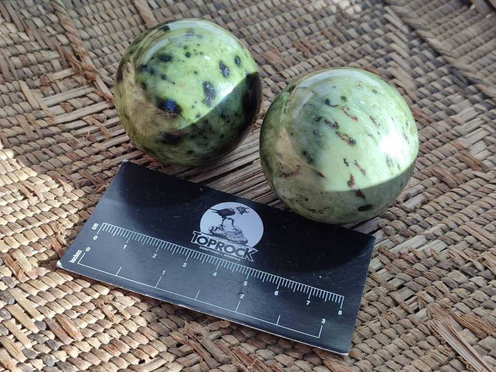 Polished Leopard Stone Spheres x 7 From Nyanga, Zimbabwe - Toprock Gemstones and Minerals 