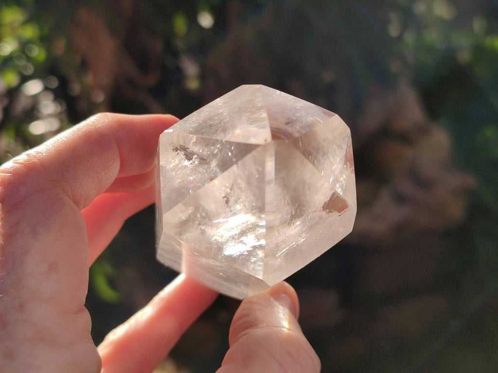 Polished Rainbow Veil Clear Quartz Crystals x 6 From Madagascar - Toprock Gemstones and Minerals 