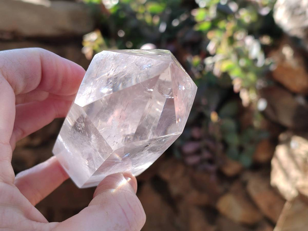 Polished Rainbow Veil Clear Quartz Crystals x 6 From Madagascar - Toprock Gemstones and Minerals 