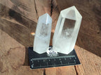 Polished Rainbow Veil Clear Quartz Crystals x 6 From Madagascar - Toprock Gemstones and Minerals 