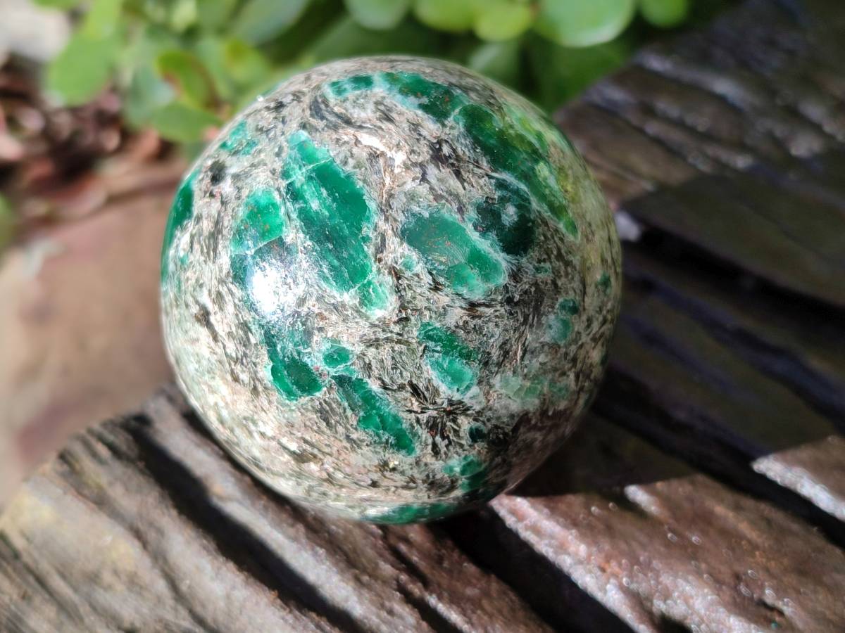 Polished Emerald Mica In Spheres x 3 From Mutoko, Zimbabwe - Toprock Gemstones and Minerals 