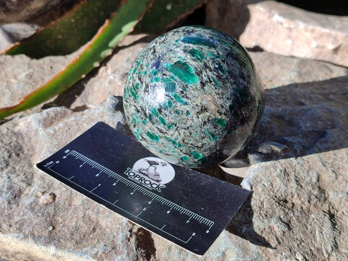Polished Emerald Mica In Spheres x 3 From Mutoko, Zimbabwe - Toprock Gemstones and Minerals 