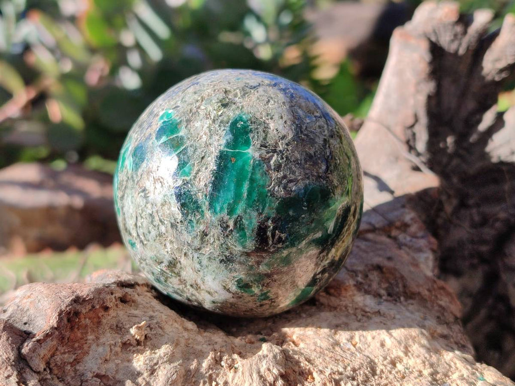 Polished Emerald Mica In Spheres x 3 From Mutoko, Zimbabwe - Toprock Gemstones and Minerals 