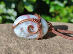 Hand Made Copper Wire Wrapped Pendants x 6 From Southern Africa - Toprock Gemstones and Minerals 