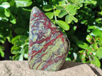 Polished Bastite Dragons Blood Stone Standing Free Forms x 2 From Tshipise, South Africa - Toprock Gemstones and Minerals 