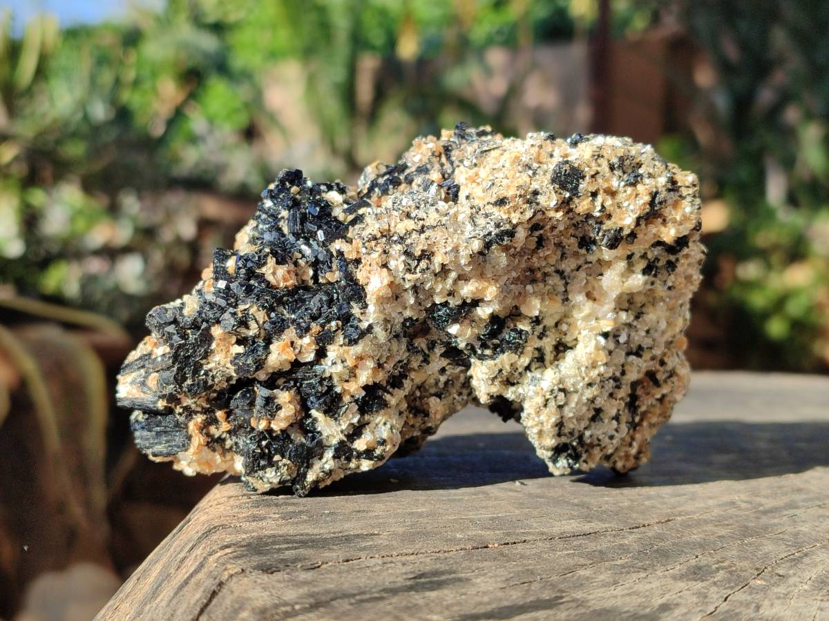 Natural Schorl Black Tourmaline with Smokey Quartz and Orthoclase Matrix Specimens x 2 From Namibia - Toprock Gemstones and Minerals 