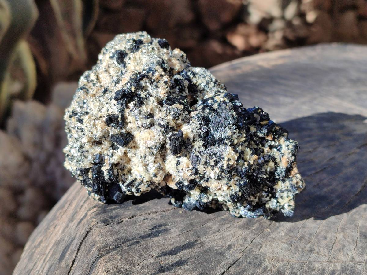 Natural Schorl Black Tourmaline with Smokey Quartz and Orthoclase Matrix Specimens x 2 From Namibia - Toprock Gemstones and Minerals 