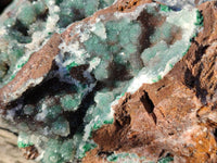 Natural Exquisite Drusy Quartz Coated Ball Malachite Stalactites On Dolomite Matrix Specimen x 1 From Kambove, Congo - Toprock Gemstones and Minerals 