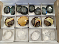 Polished Mix Of Selected Palm Stones x 18 From Madagascar - Toprock Gemstones and Minerals 
